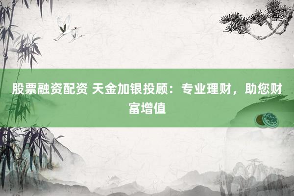 股票融资配资 天金加银投顾：专业理财，助您财富增值