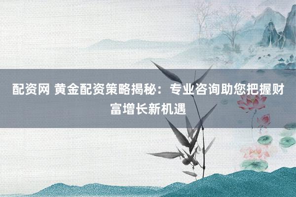 配资网 黄金配资策略揭秘：专业咨询助您把握财富增长新机遇