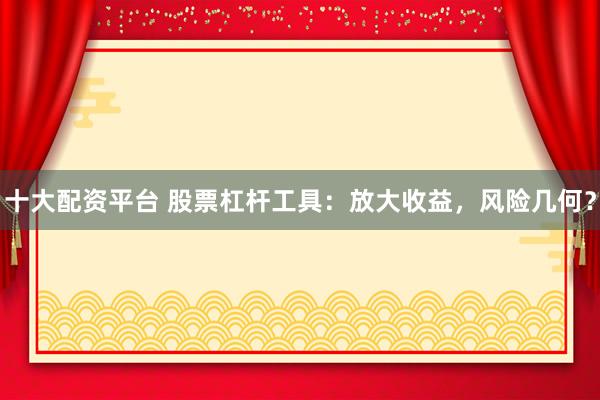 十大配资平台 股票杠杆工具：放大收益，风险几何？