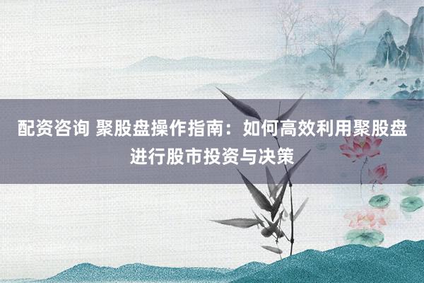 配资咨询 聚股盘操作指南：如何高效利用聚股盘进行股市投资与决策