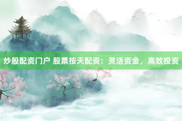 炒股配资门户 股票按天配资：灵活资金，高效投资