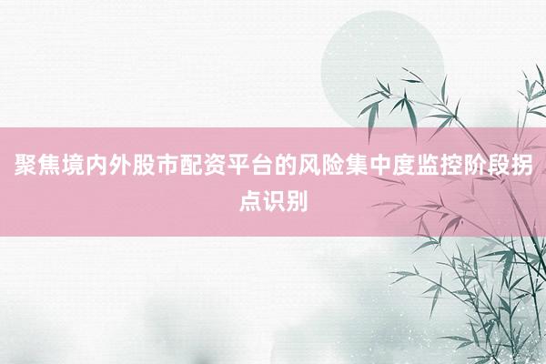 聚焦境内外股市配资平台的风险集中度监控阶段拐点识别